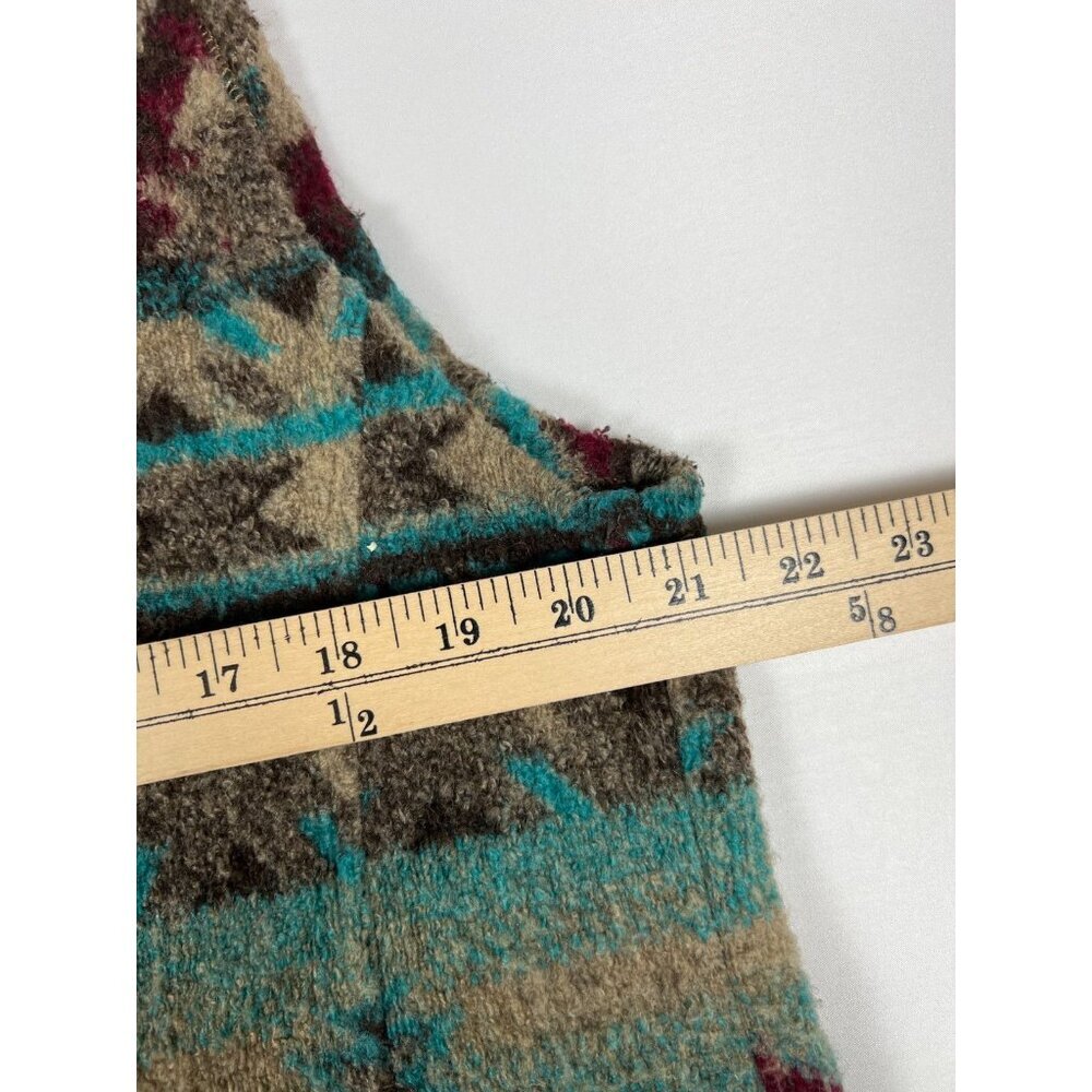 Bear Ridge Outfitters Mens L Blue Aztec Southwest Fleece Vest Made in USA - Picture 6 of 6